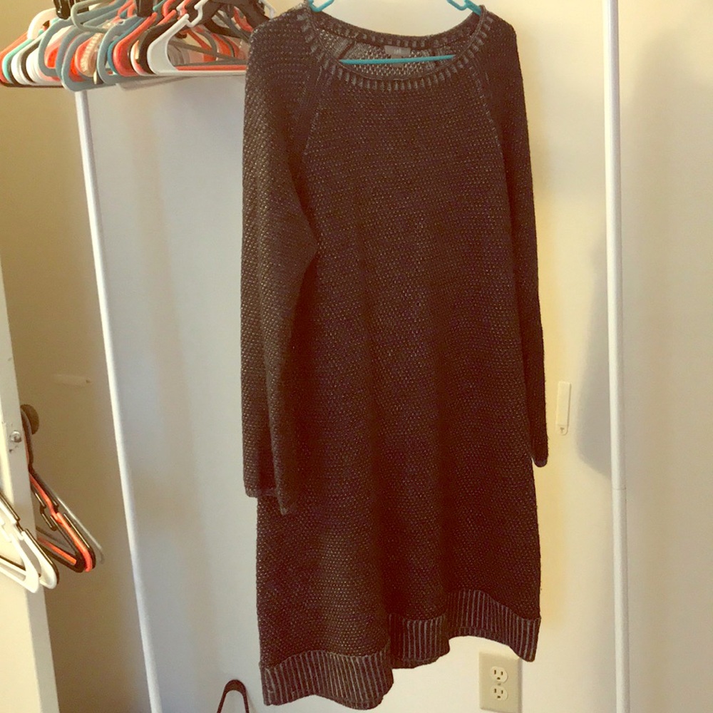 Oversized grey medium sweater dress by J. Jill
